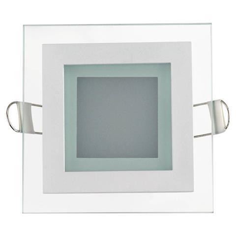 6W Glas Design LED Panel Einbaustrahler Eckig