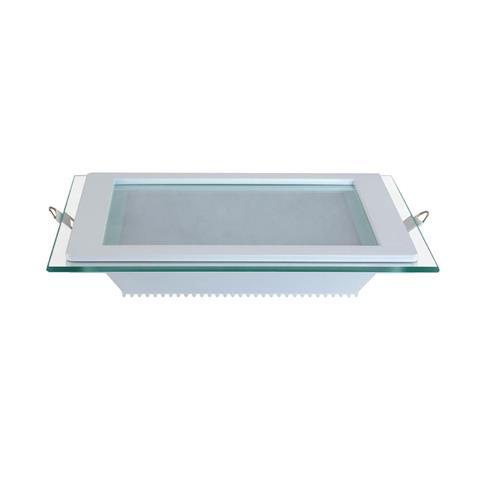 15W Glas Design LED Panel Einbaustrahler Eckig