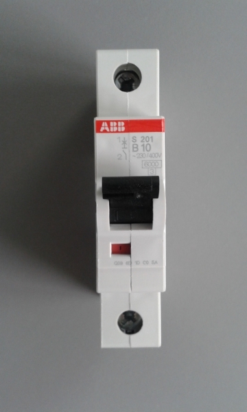 ABB S201-B10 Sicherungsautomat B-Char., 6 kA, 10A, 1P