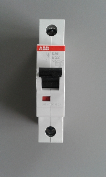 ABB S201-B32 Sicherungsautomat B-Char., 6 kA, 32A, 1P