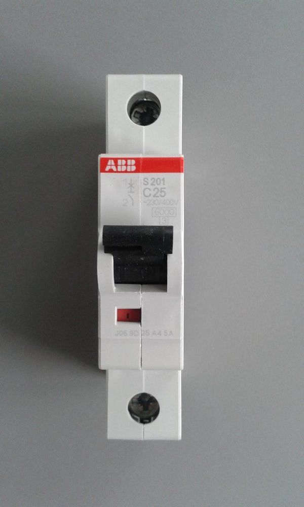 ABB S201-C25 Sicherungsautomat C-Char., 6 kA, 25A, 1P